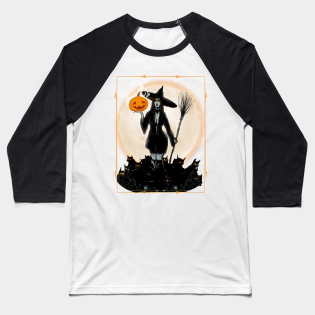 Season of the Witch Baseball T-Shirt by LVBart